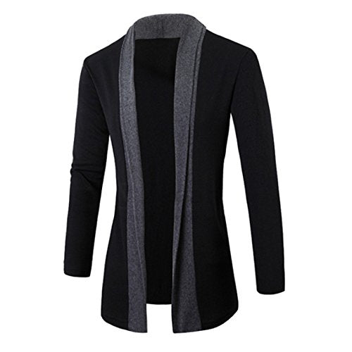 Zehui Traje de Moda para los Hombres Todo Match Estilo Prendas de Punto, Traje Casual Cardigans Tops