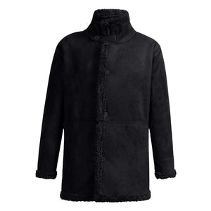 FengGa - Chamarra de Invierno para Hombre de Piel de Oveja con Forro de Lana