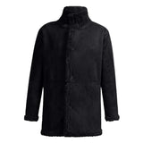 FengGa - Chamarra de Invierno para Hombre de Piel de Oveja con Forro de Lana
