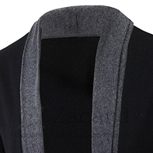 Zehui Traje de Moda para los Hombres Todo Match Estilo Prendas de Punto, Traje Casual Cardigans Tops