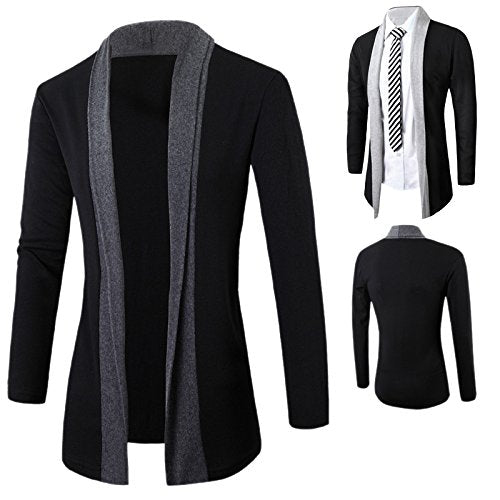 Zehui Traje de Moda para los Hombres Todo Match Estilo Prendas de Punto, Traje Casual Cardigans Tops