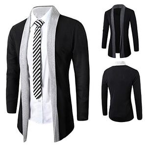Zehui Traje de Moda para los Hombres Todo Match Estilo Prendas de Punto, Traje Casual Cardigans Tops