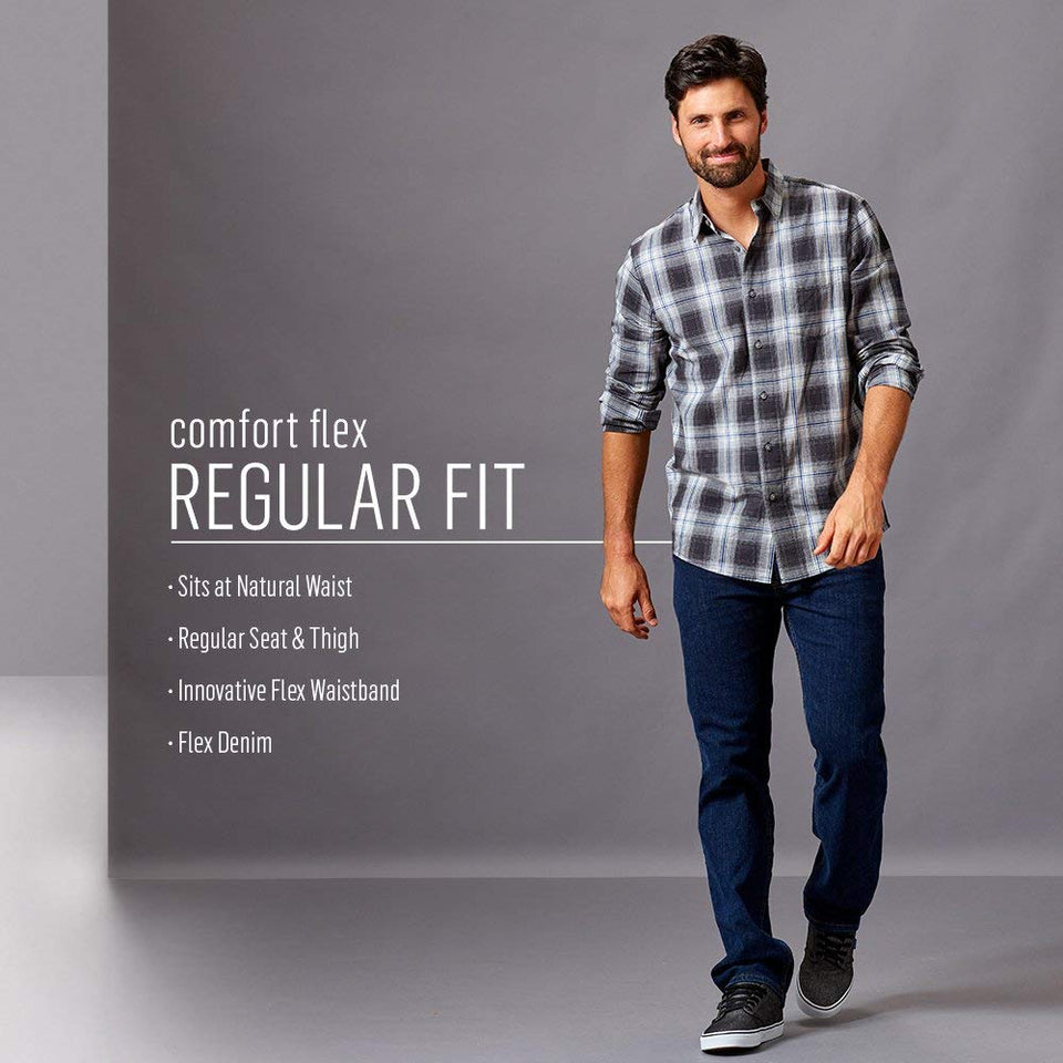 Wrangler Jean de Cintura Flexible y Ajuste Regular para Hombre