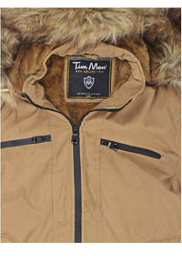 TIMMEN Chamarra Tipo Parka para Hombre con Gorro Desmontable