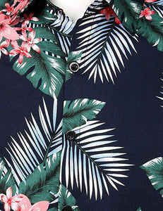 Zoey's Dream House Camisa Casual de Manga Corta con Botones para Hombre, diseño de sandía y Flores, para Verano, Playa, Ropa para Hombre