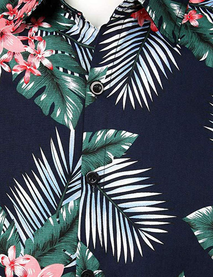 Zoey's Dream House Camisa Casual de Manga Corta con Botones para Hombre, diseño de sandía y Flores, para Verano, Playa, Ropa para Hombre