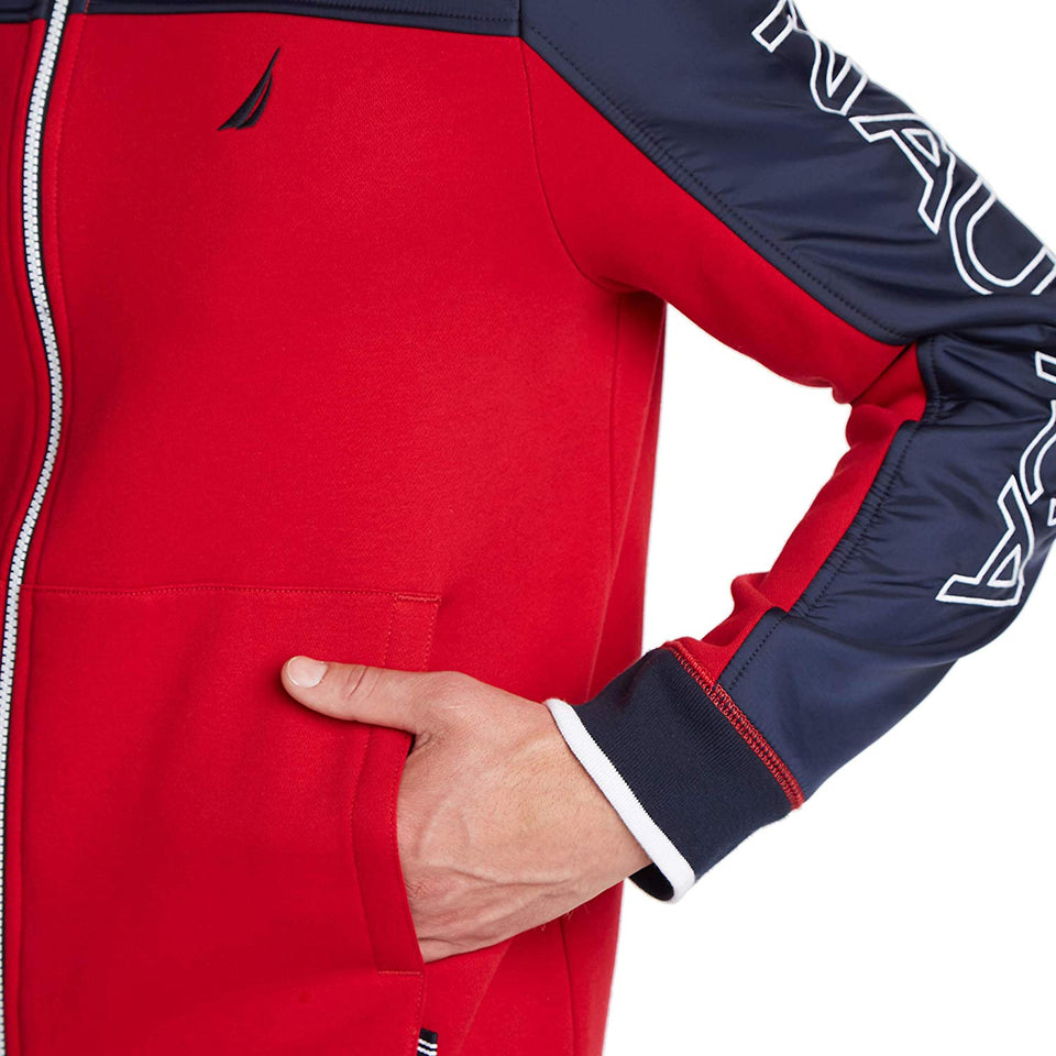 Nautica Chamarra de Forro Polar de Ajuste clásico Camisa para Hombre