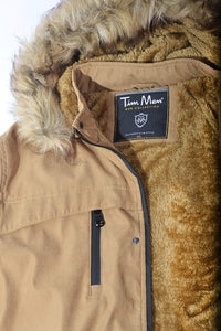TIMMEN Chamarra Tipo Parka para Hombre con Gorro Desmontable