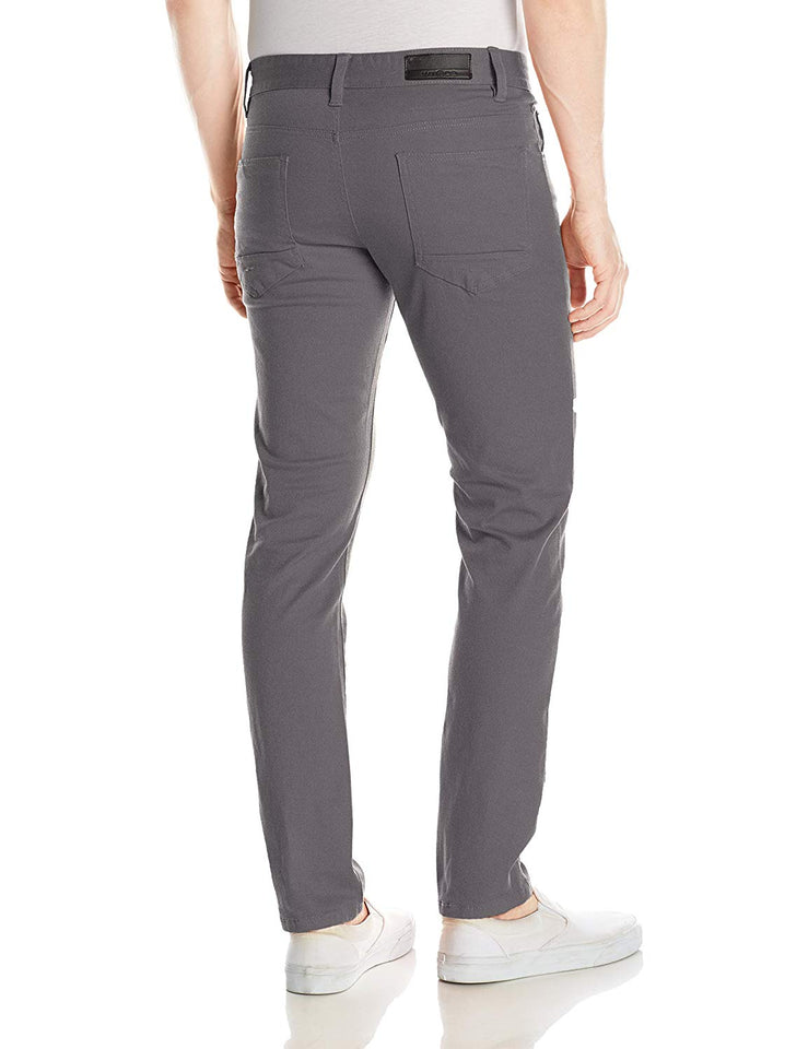 WT02 Pantalones elásticos de Sarga de Color básico para Hombre
