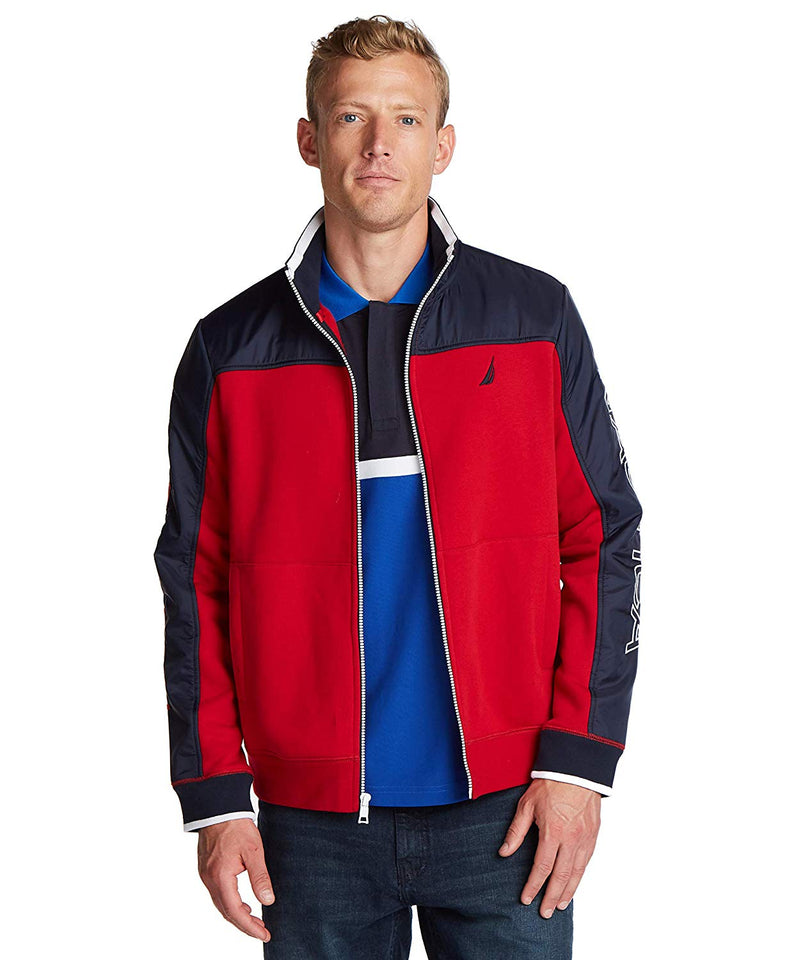 Nautica Chamarra de Forro Polar de Ajuste clásico Camisa para Hombre