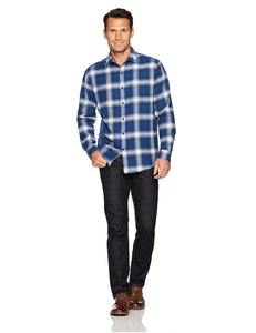 Amazon Essentials Camisa de Franela de Manga Larga de Ajuste Regular para Hombre