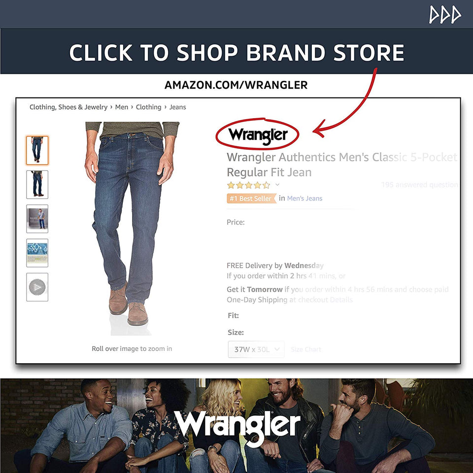 Wrangler Authentics Playera de Lona de Manga Larga para Hombre