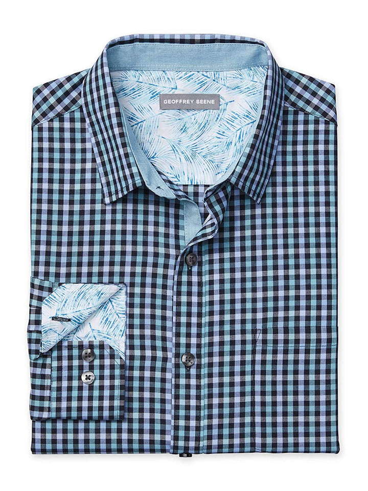 Geoffrey Beene - Camisa de Manga Larga con Botones para Hombre