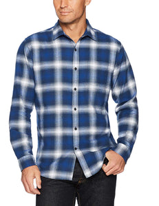 Amazon Essentials Camisa de Franela de Manga Larga de Ajuste Regular para Hombre