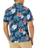 Amazon Brand - Camisa hawaiana tropical de algodón 100% con ajuste estándar de 28 palmeras para hombre