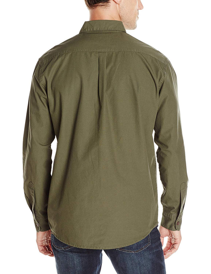 Wrangler Authentics Playera de Lona de Manga Larga para Hombre