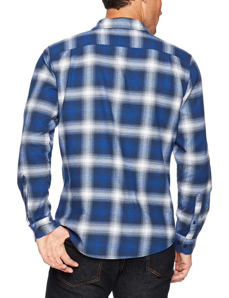 Amazon Essentials Camisa de Franela de Manga Larga de Ajuste Regular para Hombre