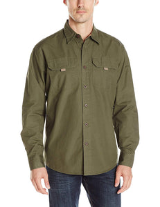 Wrangler Authentics Playera de Lona de Manga Larga para Hombre