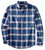 Amazon Essentials Camisa de Franela de Manga Larga de Ajuste Regular para Hombre